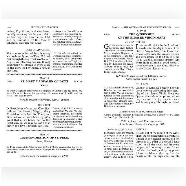 1962 Roman Catholic Daily Missal