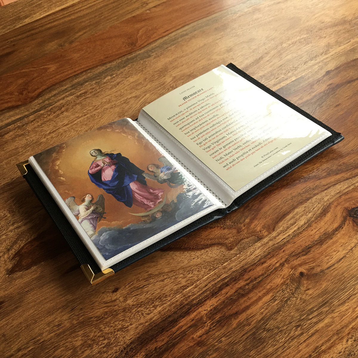 Brass Corner 4" x 6" Prayer Card Album