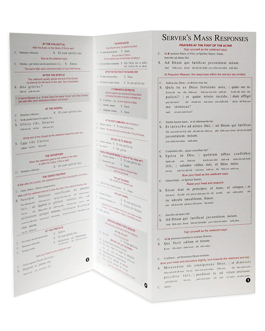 Server's Mass Responses Card - Romanitas Press