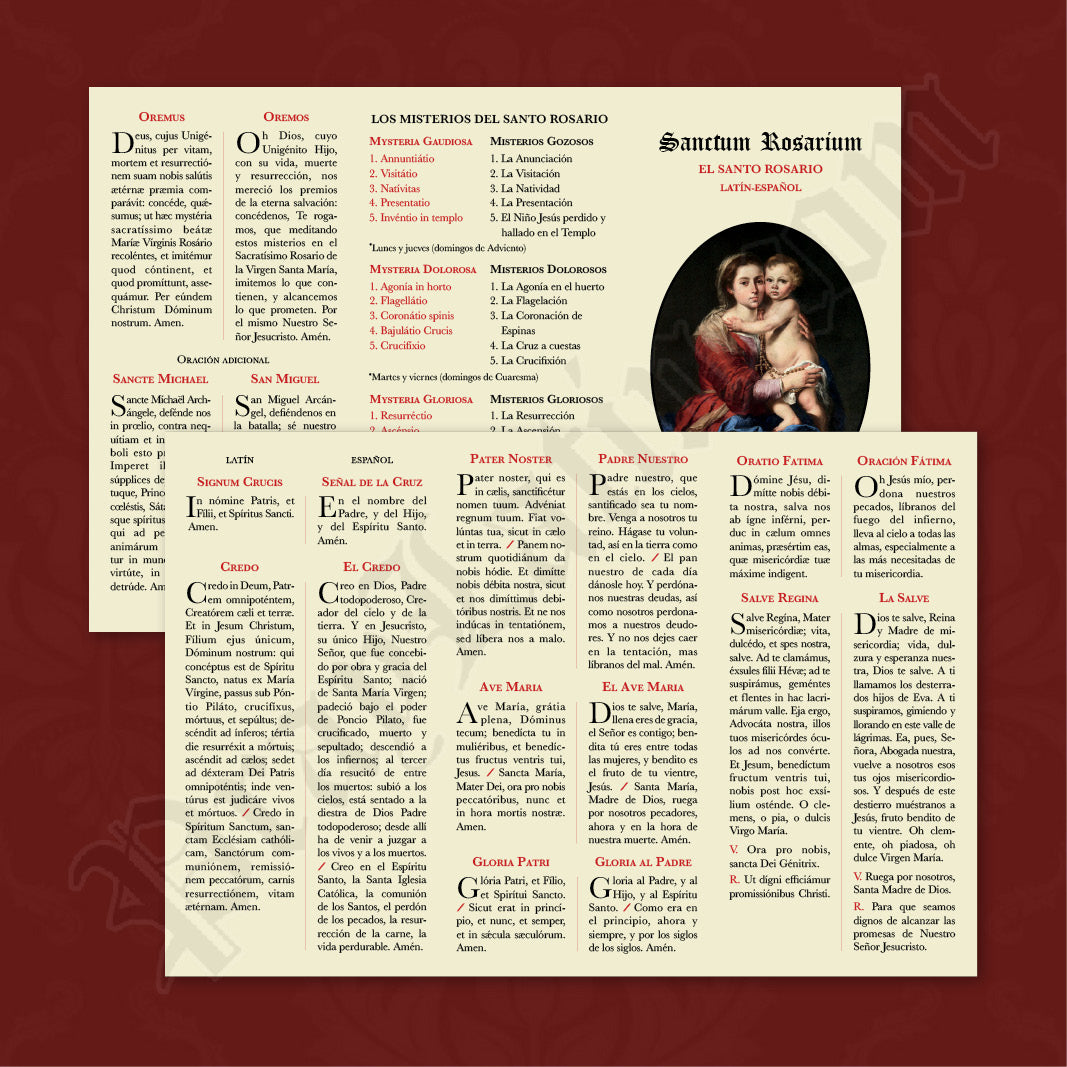 Latin-Spanish Rosary Pamphlet