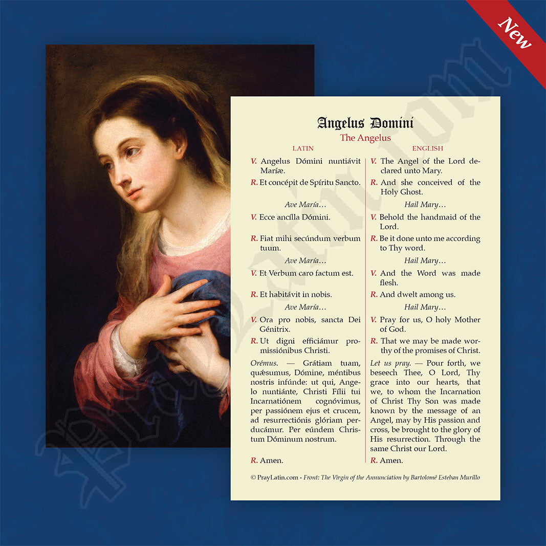 The Angelus Latin-English Prayer Card