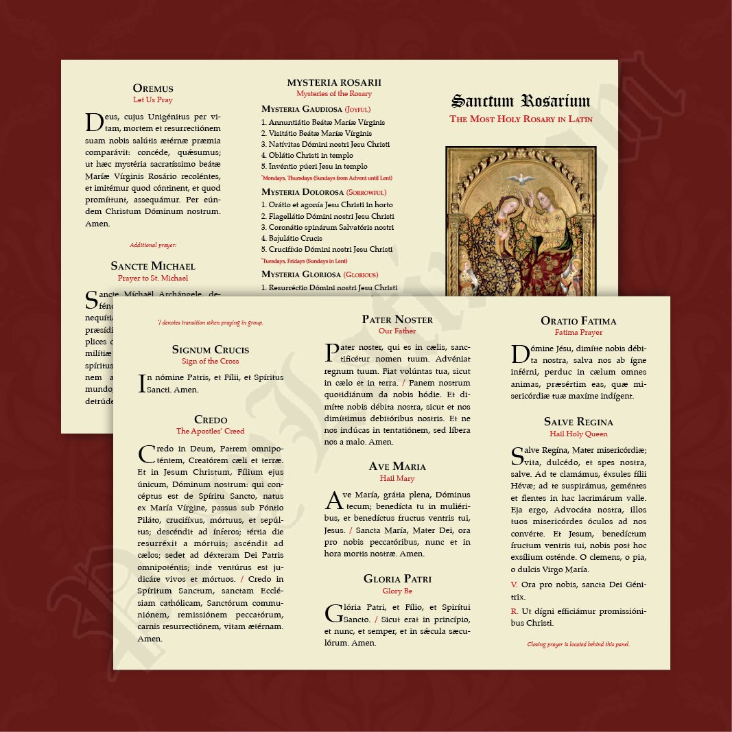 Latin Rosary Pamphlet