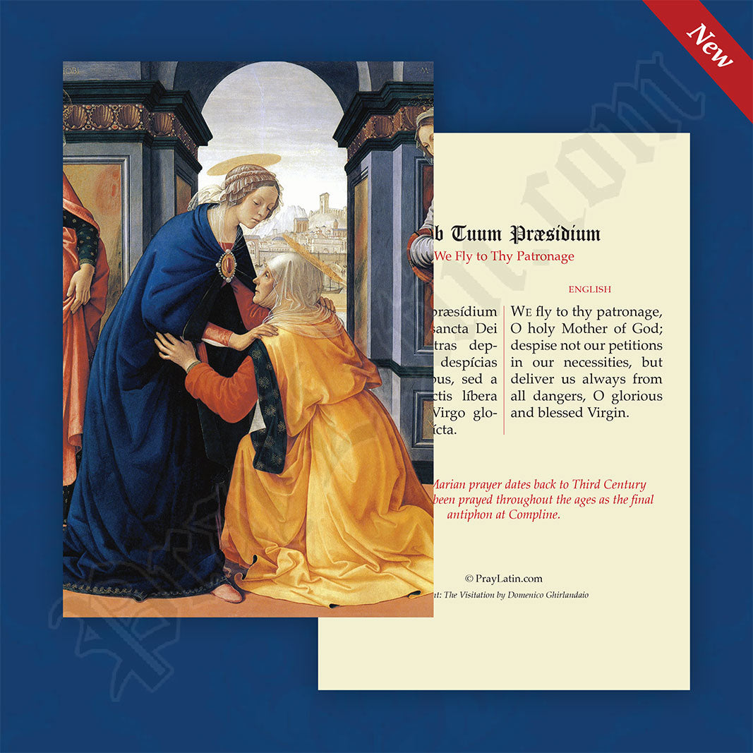 Sub Tuum Præsidium Latin-English Prayer Card