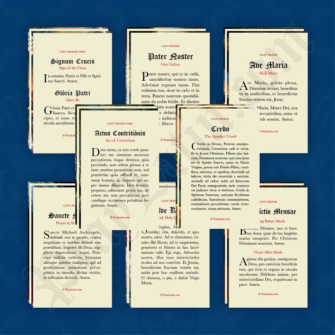 Prayer Card Variety Pack in Latin