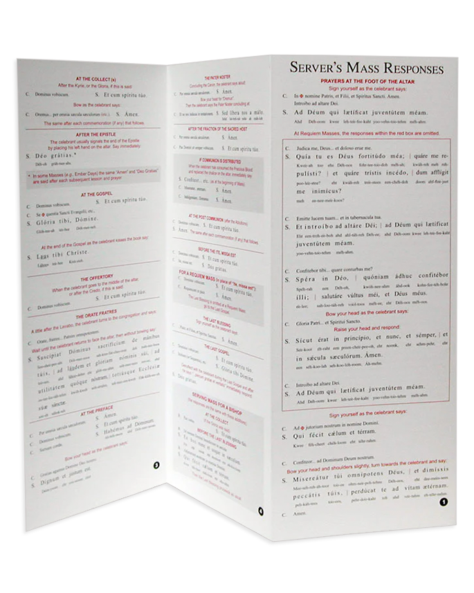 Server's Mass Responses Card - Romanitas Press