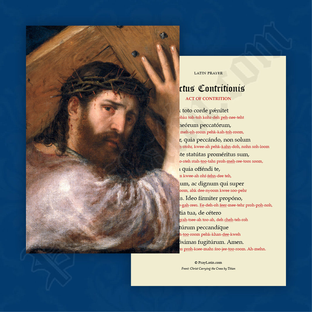 Latin Prayer Cards with Pronunciation Guides – PrayLatin.com LLC