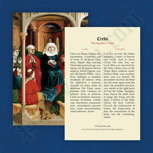The Apostles' Creed Prayer Card in Latin and English