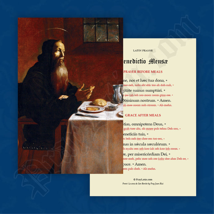 Meal Blessing in Latin Pronunciation