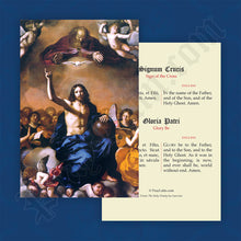 Load image into Gallery viewer, Sign of the Cross &amp; Glory Be Prayer Card in Latin and English
