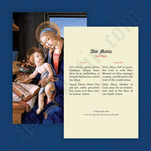 Load image into Gallery viewer, Hail Mary Prayer Card in Latin and English

