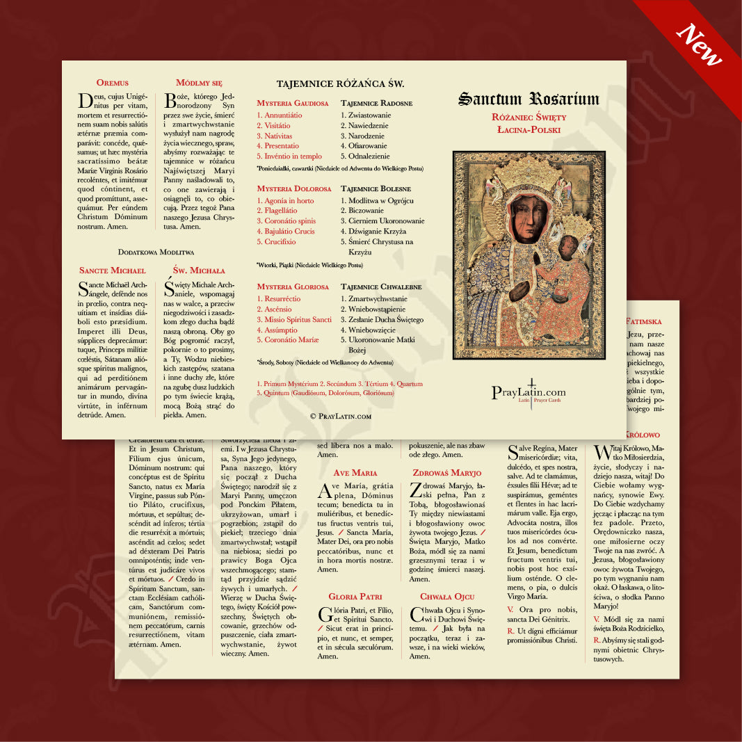 Latin-Polish Rosary Pamphlet