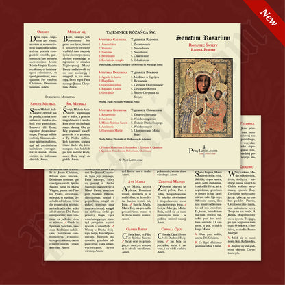 Latin-Polish Rosary Pamphlet