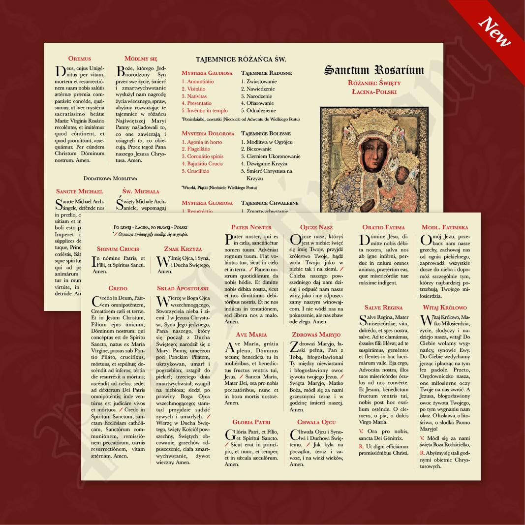 Latin-Polish Rosary Pamphlet
