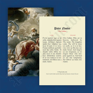 Our Father Prayer Card in Latin and English