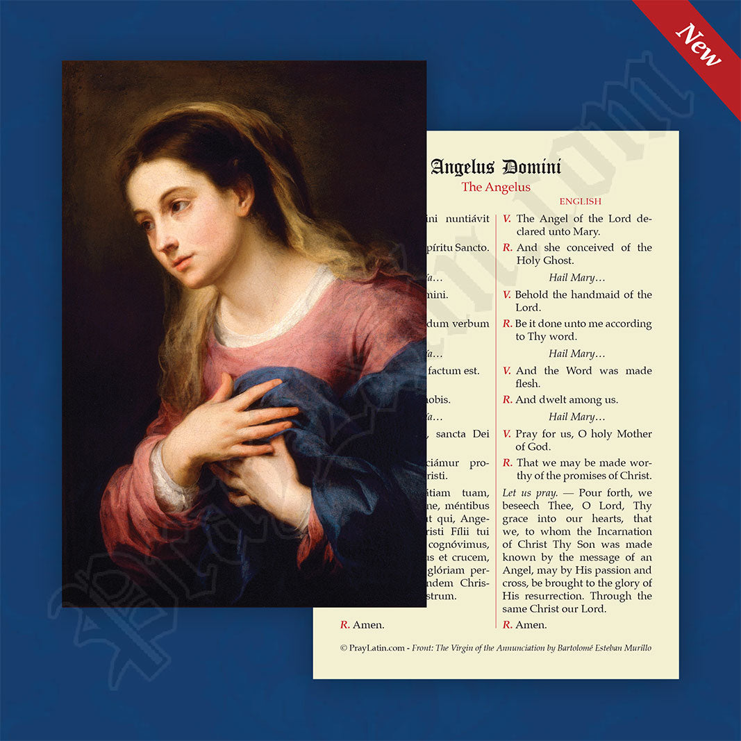 The Angelus Latin-English Prayer Card