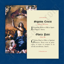 Load image into Gallery viewer, Sign of the Cross &amp; Glory Be Prayer Card in Latin
