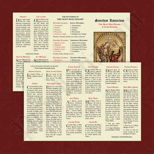 Latin-English Rosary Pamphlet