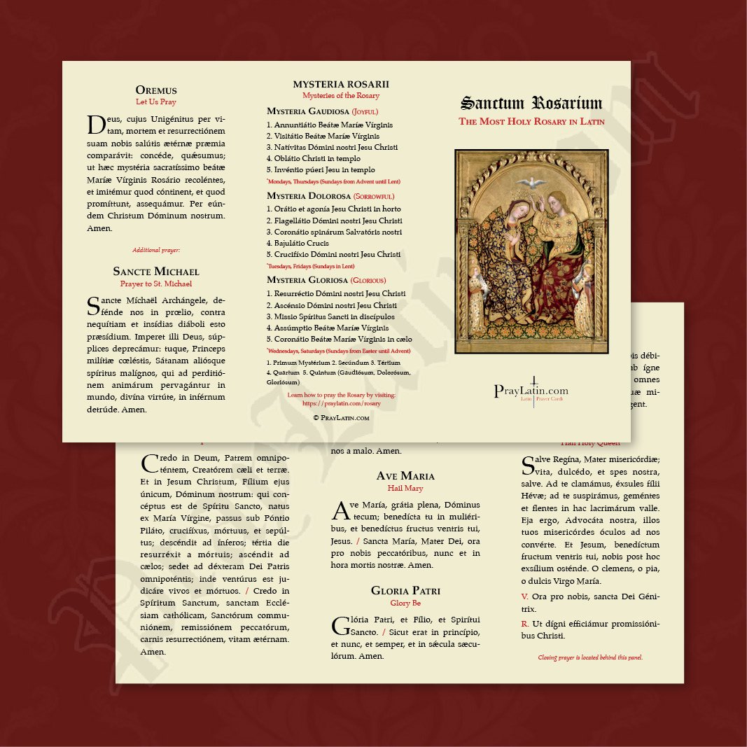 Latin Rosary Pamphlet