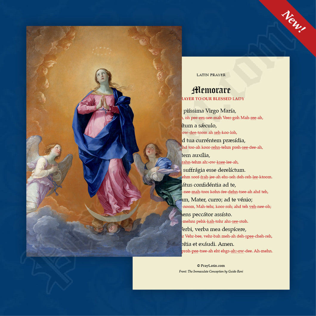 Memorare in Latin Pronunciation