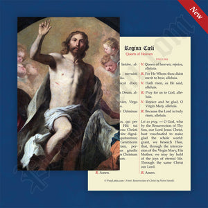 Regina Caeli Latin-English Prayer Card