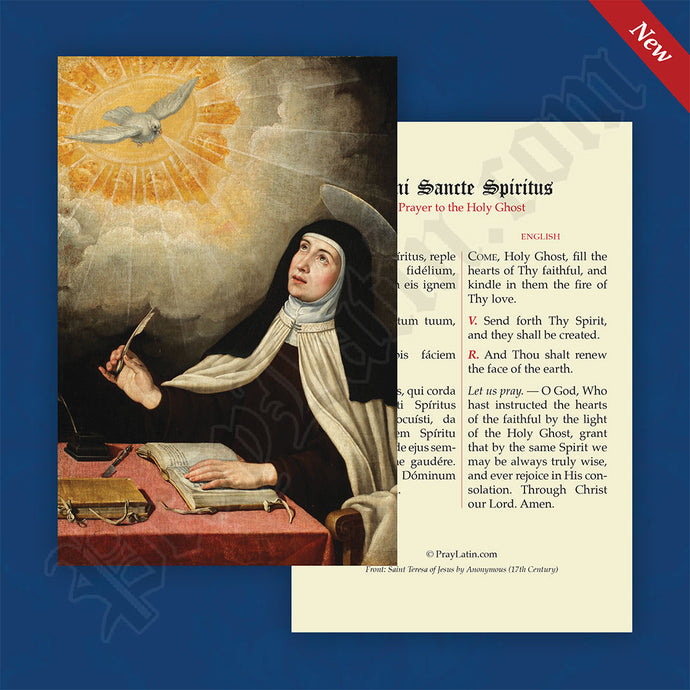 Prayer to the Holy Ghost Latin-English Prayer Card
